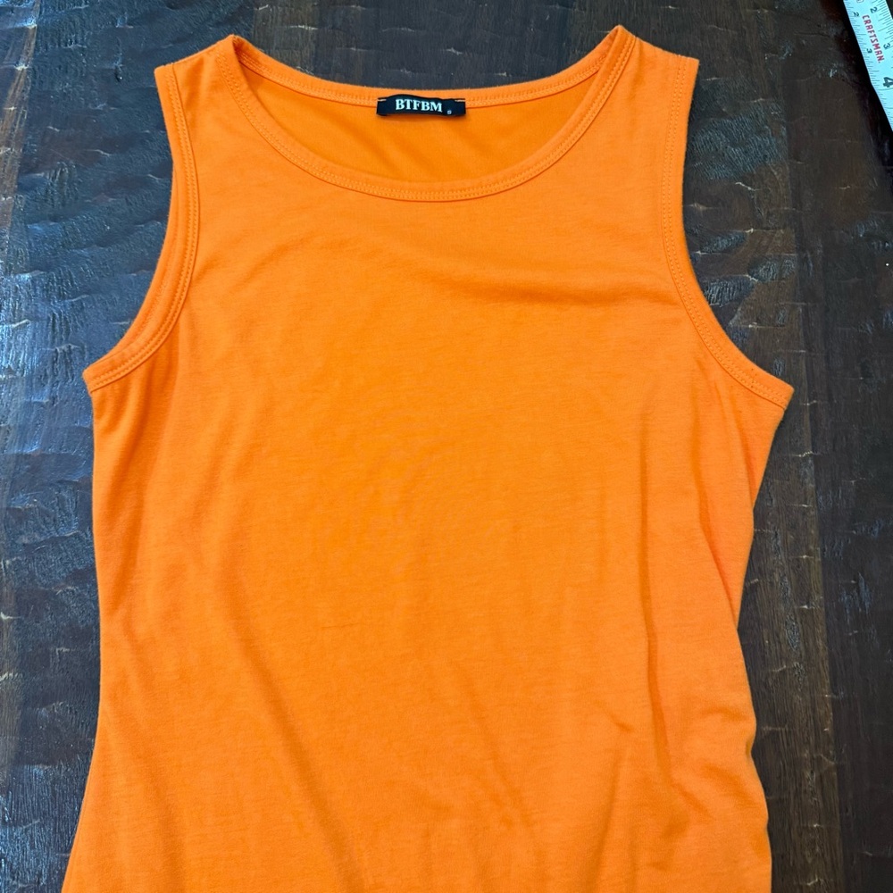 BTFBM Orange Sleeveless Dress - Picture 3 of 13